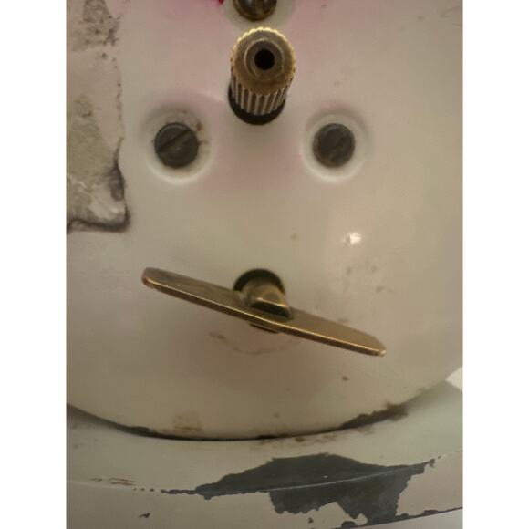 VTG Westclock Big Ben Mechanical windup clock alarm cream gold metal gear driven - Picture 8 of 12